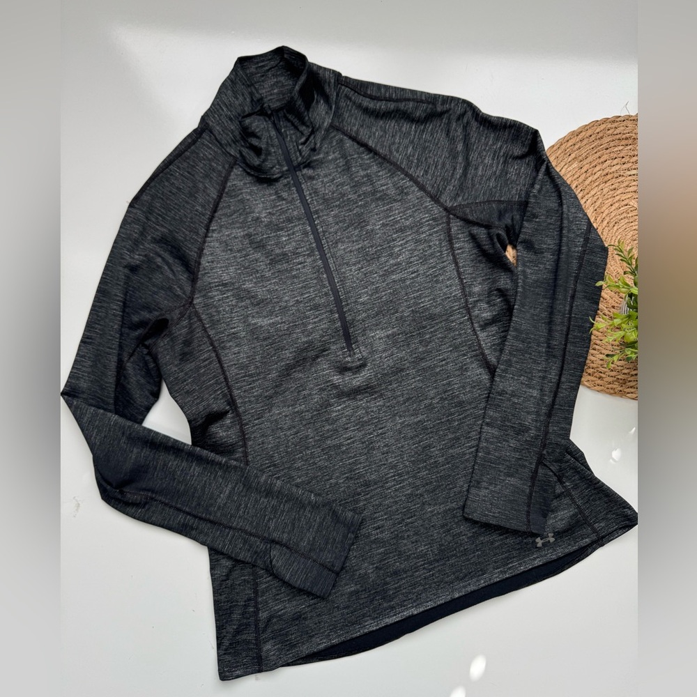 UNDER‎ ARMOUR Rebel Gray Heathered ColdGear Cozy Half-Zip Pullover